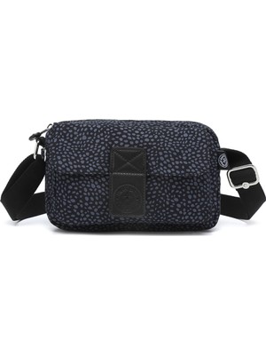 Smart Bags Günlük Minik Boy Su Geçirmez Krınkıl Kumaş Kadın Telefon ve Postacı Çantası Puantiye Siyah