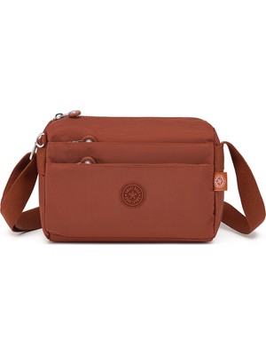Smart Bags Günlük Küçük Boy Su Geçirmez Hafif Krınkıl Kumaş Kadın Çapraz Çanta Kiremit