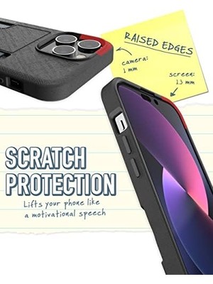 Smartish 14 Pro Max Cüzdan Kılıfı - Cüzdan Slayer Vol. 2 [ince + Koruyucu] Dayanaklı Kredi Kartı Tutucu - Siyah Kravat