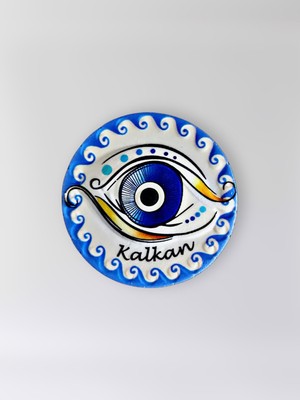 Mundy Kalkan Temalı Polyester Kabartmalı Nazar Magnet  Çap: 7 cm – Dekoratif Hediyelik Buzdolabı Süsü  (KOD:1213)