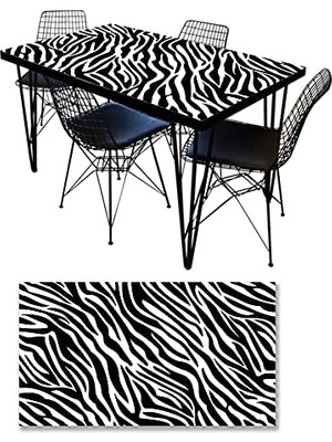Masa Kaplama Folyosu Mobilya Masa Kaplama Folyoları Zebra Desen
