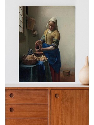 (PSTER20220) The Milkmaid - Süt - Johannes Vermeer Sanatsal Poster 30 x 40