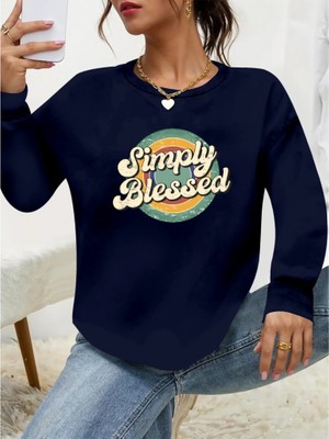 Lune Store Kadın Uzun Kollu Bisiklet Yaka Viskon Iki Iplik Bluz
