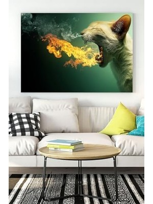 (PSTER16500) Kedi Eğlenceli Mizahi Kanvas Tablo 3 40 x 60