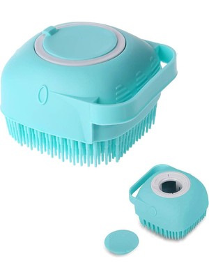 Silikon Banyo ve Duş Fırçası, Dahili Sabun & Şampuan Hazneli, Yumuşak Masaj Etkili, Ergonomik Kaymaz Tasarım, Çocuk, Yetişkin ve Evcil Hayvan Temizliği Için Hijyenik Duş Fırçası