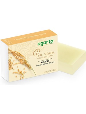 Agarta Doğal El Yapımı Cilt Beyazlatıcı Pirinç Sabunu 150 gr