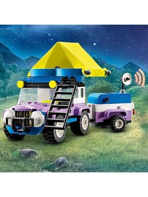 Yıldız Gözlemleme Kamp Aracı 42603-7 Yaş ve Üzeri Kız ve Erkek Çocuklar Için ve Aliya Mini Bebekleri ile Köpek ve Kirpi Hayvan Figürleri Içeren 4x4 Araba Oyuncağı, Hediye Fikri (364 Parça)