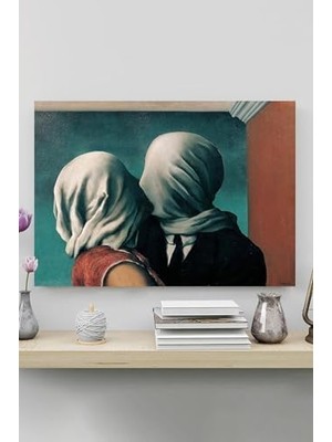 (PSTER20210) The Lovers - Aşıklar - Rene Magritte Sanatsal Poster 80 x 115