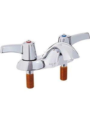 Prime 21C143 21T Daha Az Açılır Iki Saplı Merkez Seti Banyo Musluğu, Krom