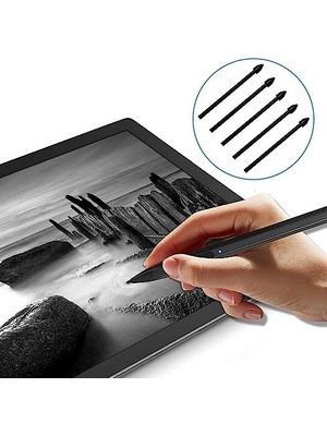 Prime S-Pen Yedek Uçlar Galaxy Tab S7 Fe/tab S7 / Tab S7+ Plus/galaxy Tab S8 / Tab S8+ Plus/tab S8 Ultra Için Dokunmatik Stylus S Pen Uçlar Uç Alet Seti, 5 Adet (Siyah)