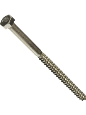 Prime The Group 964596 5/16 x 5-Inç Paslanmaz Çelik Altıgen Uçlu Vida, 10'lu Paket