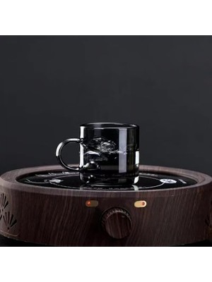 Prime 6 Adet 113ML Cam Füme Renk Fincan Espresso Kahve Fincanı Isıya Dayanıklı Çay Seti Çay Fincanı