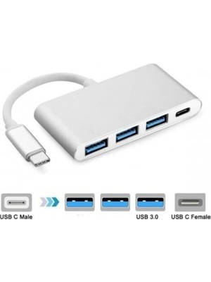 Prime Type-C USB 3.0 3 Port Çoklayıcı Dönüştürücü Çevirici, Type C USB Çoklayıcı