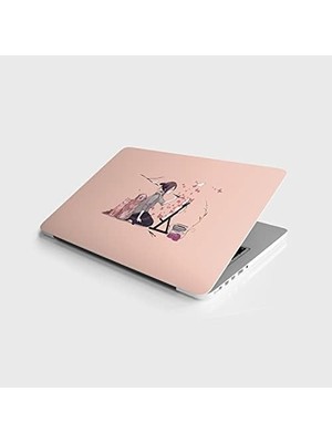 Prime Laptop Notebook Pc Kaplama Etiketi Uçan Ressam Kız