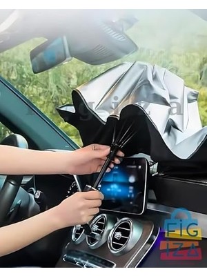 Araba Güneşlik Iç Ön Cam, Katlanır Araba Güneşliği Şemsiyesi, Uv Işınlarının% 99,9'unu Engeller, Arabalar, Suv'lar, Kamyonlar Için (130X75CM) (Kaliteli Kılıf Hediye).