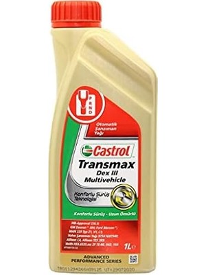 Prime Castrol Atf Transmax Dex Iıı Multivehicle 1 Lt Otomatik Transmisyon Yağı