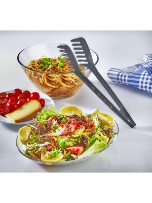 Prime Pratik Yanmaz Yapışmaz Yüksek Dayanıklı Sert Plastik Makarna ve Salata Servis Maşası