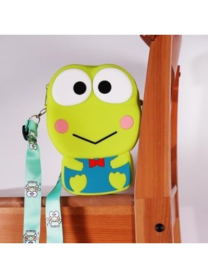 Prime Ogi Mogi Toys Silikon Yeşil Kurbağa Omuz Çantası
