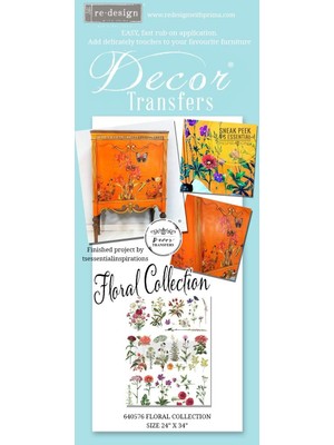 Prime Marketıng Inc Transferfolie, Blumen-Kollektion, 55,9 x 81,3 cm