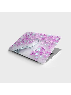 Prime Laptop Bilgisayar Notebook Pc Kaplama Etiketi 3D Mor Ağaç