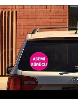 Prime Parti Tasarla Acemi Sürücü Araba Etiketi 15 cm Pembe