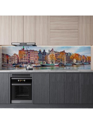 Prime Mutfak Tezgah Arası Folyo Kaplama Folyosu Amsterdam 60X200 cm