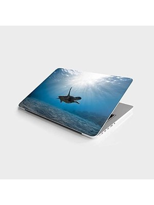 Prime Laptop Bilgisayar Notebook Pc Kaplama Etiketi Denizaltı Kaplumbağa