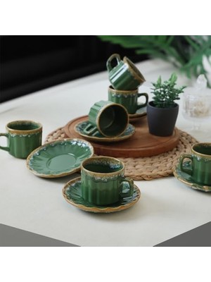 Prime Shizen Yeşil Çay Takımı 12 Parça 6 Kişilik Q42