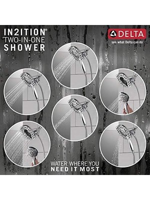 Prime (Without Rough, Shower, Chrome) - T17264-I Ashlyn Monitor 17 Series Shower With IN2ITION Two-In-One Handshower Showerhead, Chrome