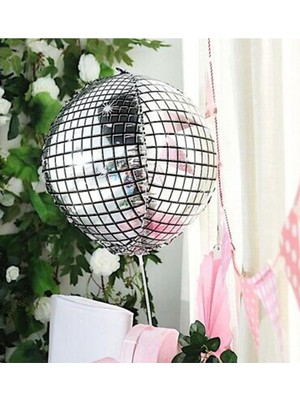 Prime Gümüş Disko Topu Şekilli Folyo Balon