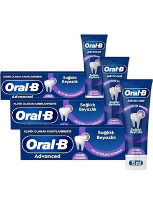 Prime Oral-B Gelişmiş Sağlıklı Beyazlatıcı Arctic Fresh Diş Macunu 75ML (3 Paketi)
