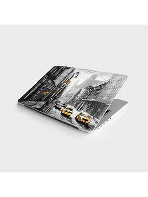 Prime Laptop Bilgisayar Notebook Pc Kaplama Etiketi Newyork Sokak Yağlıboya