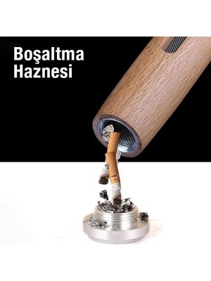 Prime Taşınabilir Sigara Küllüğü Araç Küllük Araç Içi Mini Sigara Tutucu Ahşap Kül Tablası