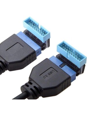 Prime 4976 USB 3.0 19 20 Pin Dişi Erkek 90 Derece Yön Değiştirme Uzatma Adaptörü 2 Adet