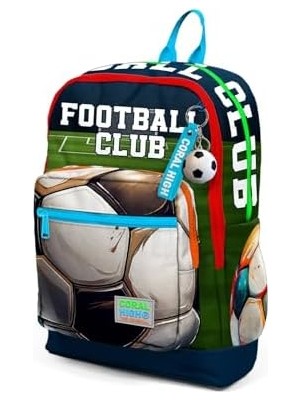 Prime Kids Lacivert Futbol Desenli Dört Bölmeli Okul Sırt Çantası 23779
