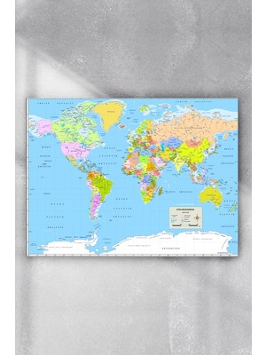 Prime (PSTER4139) Dünya Haritası Eğitim Posteri 2 (50X70CM)