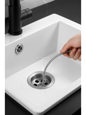 Prime Lavabo Açma Teli, 6 mm Kalınlık, Dayanıklı, Metal Tel, Lavabo ve Gider Borusu Açacağı, Tıkanıklık Giderici, Spiral Tel, Ergonomik Sap, Kolay Kullanım, Lavabo, Tuvalet, Banyo, Gider Açıcı (8 M)
