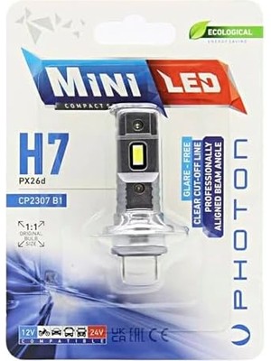 Prime Photon Ampul Mini H7 12-24V Compact LED (Tekli Blister) Pht CP2307 B1