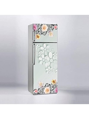 Prime Buzdolabı Kaplama Dolap Kaplama Etiketi 3D Flowers