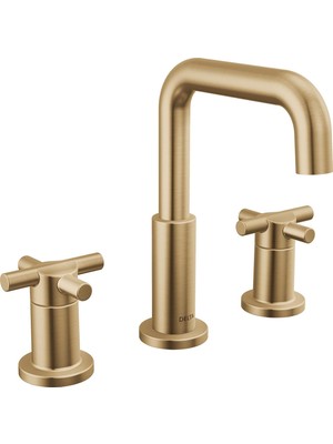Prime Nicoli Yaygın Banyo Bataryası 3 Delikli, Altın Banyo Bataryası, Banyo Lavabo Bataryası, Tahliye Montajı, Şampanya Bronz 35894LF-CZ