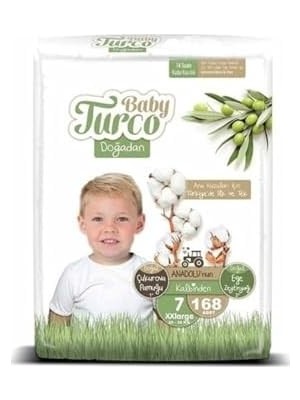 Al-Kar Ticaret Baby Turco Bebek Bebek Bezi 2 Aylık Paket 7 Numara 20-30 kg 168 Adet