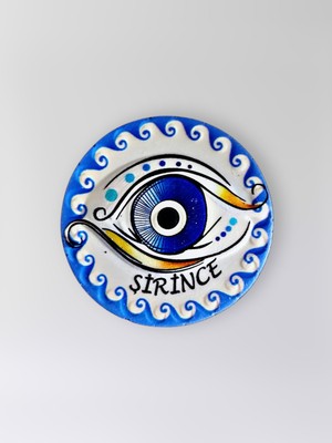 Mundy Şirince Temalı Polyester Kabartmalı Nazar Magnet  Çap: 7 cm – Dekoratif Hediyelik Buzdolabı Süsü  (KOD:1218)