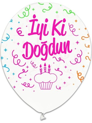 Prime 6 Adet Iyi Ki Doğdun Baskılı Renkli Balon