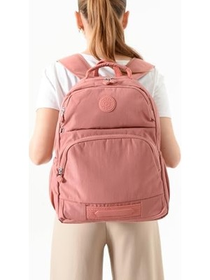 Prime Louisiana Polo Bolsas Kadın Okul Sırt Çanta Gül Kurusu 1093
