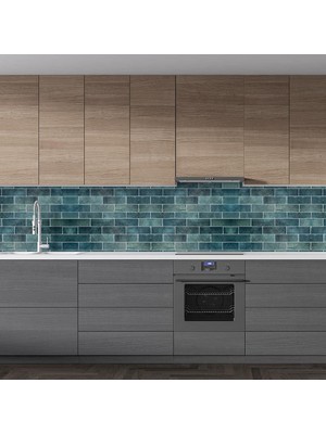 Prime Mutfak Tezgah Arası Folyo Kaplama Folyosu Blue Seramic 60 x 100