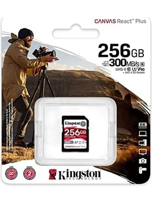 Prime 256GB Sdxc React Plus Uhs-Iı 300R/260W U3 V90 Full Hd/4k/8k