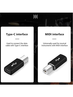Prime Type C To USB B Midi Klavye Yazıcı Printer Çevirici Dönüştürücü Adaptör