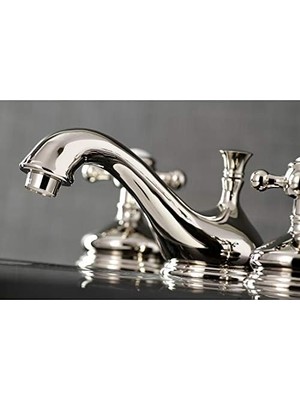 Prime KS1166BX 20,3 cm Yaygın Lavabo Musluğu, Pirinç Pop-Up, Cilalı Nikel