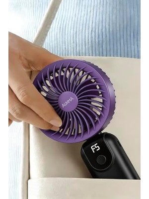 Prime Auhma AUFN19 5 Kademeli Güçlü El Fanı Mini Fan – Şarjlı Taşınabilir Mini Vantilatör, Dijital Ekranlı, Sessiz Çalışma, Uzun Pil Ömrü, Masaüstü & El Tipi Kullanım (Beyaz)