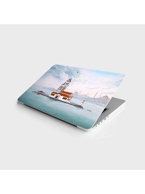 Prime Laptop Bilgisayar Notebook Pc Kaplama Etiketi Kız Kulesi Çizim